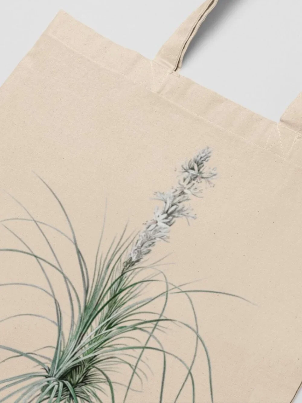 Asphodeline Vintage Floral Print Graphic Canvas Tote Bag